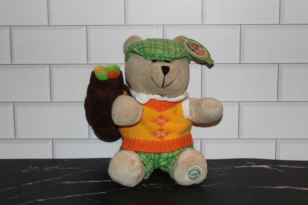 Starbucks Barista Bear Plush Golf Teddy 2006 Collectible Stuffed Animal
